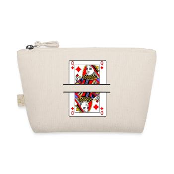 Playing card queen of diamonds with banner space - Organic Pouch - nature - Front