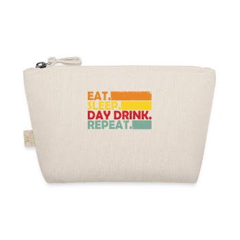 Manger, dormir, boire un jour, répéter une journée drôle, boire - Trousse biologique - nature - Devant