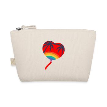 Rainbow Heart Balloon. Colorful and hipster - Organic Pouch - nature - Front