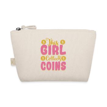 Coin Collector Girl: Numismatic Passion Unleashed - Organic Pouch - nature - Front