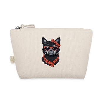 Cute Cat Mom Cat Lover Mom Style - Organic Pouch - nature - Front