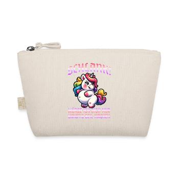 Slim & self-confident: Ironic statement - Organic Pouch - nature - Front