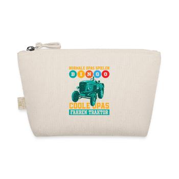 Cool Grandpas Driving Tractor Tractor Builder - Organic Pouch - nature - Front