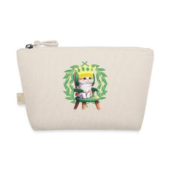 Kitten Cat Princess Queen Crown - Organic Pouch - nature - Front