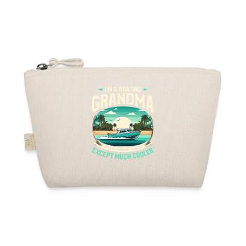 Grandma Boating Sailing Captain Sailboat Boat - Organic Pouch - nature - Front