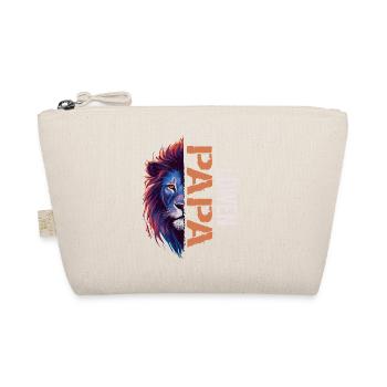 löwen Papa Vatertagsgeschenk Vatertag - Bio-Täschchen - Natur - Vorne