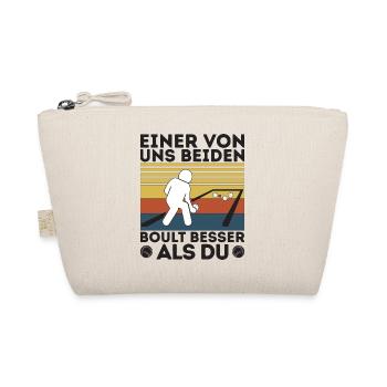 Einer von uns beiden boult - Bouler Petanque - Bio-Täschchen - Natur - Vorne