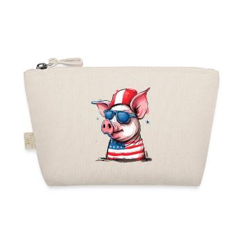 Pigtriotian Patriot: Pig of the USA - Organic Pouch - nature - Front