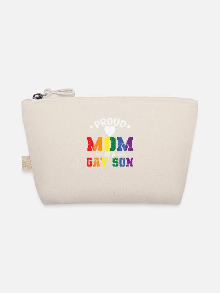 Proud Mom of a gay Son LGBT - Organic Pouch - nature - Front