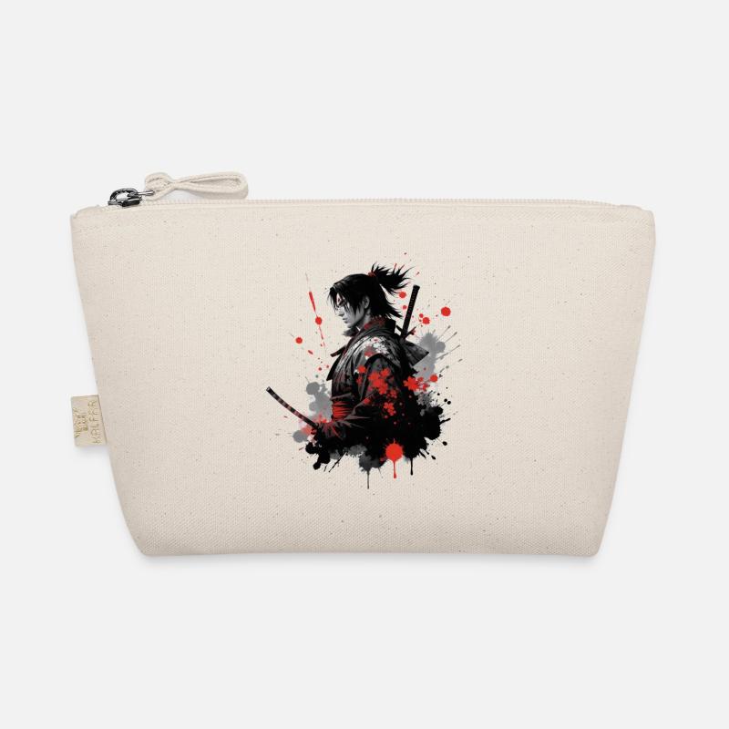Samurai Krieger Wasserfarben Design Bio-Täschchen