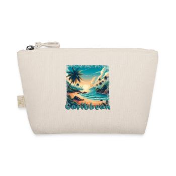 Caribbean Beach Vacation America in Grunge Sti - Organic Pouch - nature - Front