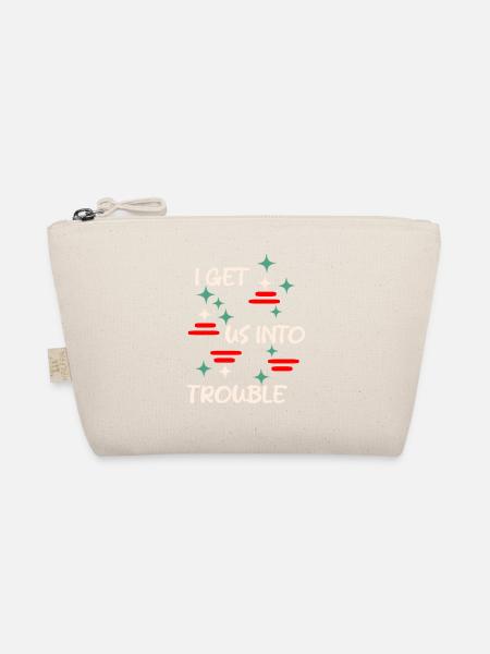 Besties Best friends bff - Organic Pouch - nature - Front