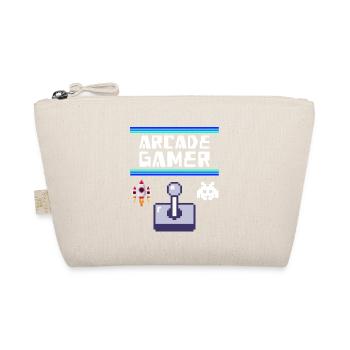Arcade Gamer Pixel Alien Invader Joystick Retro - Organic Pouch - nature - Front