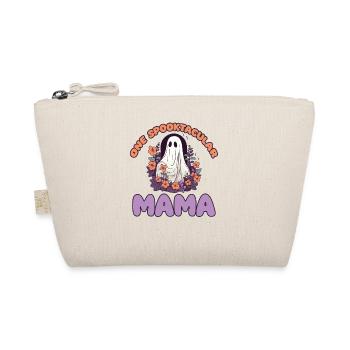 Halloween groovy Mama Geist Hippie Blumen Vintage - Bio-Täschchen - Natur - Vorne