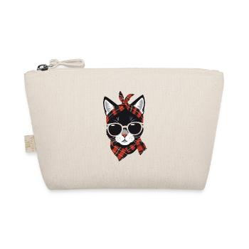 Cute Cat Mom Cat Lover Mom Style - Organic Pouch - nature - Front