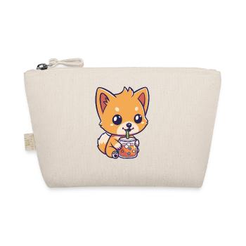 Dog Drinking Bubble Tea Boba and Dogs Anime - Organic Pouch - nature - Front