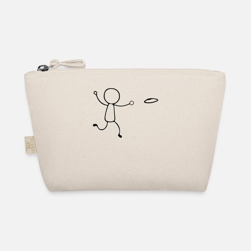 Funny Disc Golf stick figure disc golf player Bio-Täschchen
