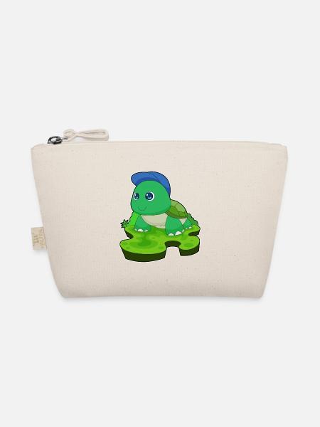Tortoise Student Cap School - Organic Pouch - nature - Front