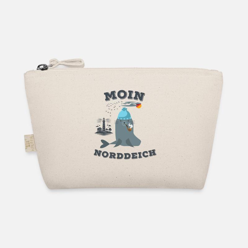 Moin Norddeich Robbe Leuchtturm Seemöwe Strand Bio-Täschchen