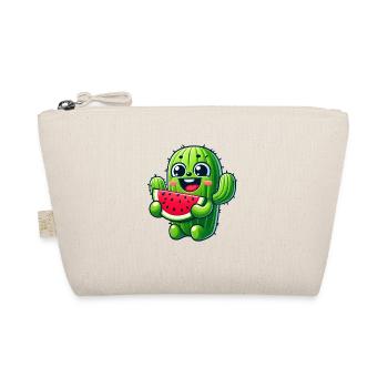 Cute Cactus Comic with Watermelon Fruity - Organic Pouch - nature - Front