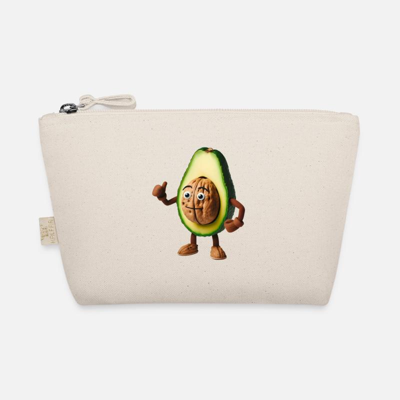 Cute avocado with walnut kernel! Organic Pouch