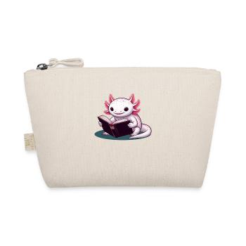 Lesender Axolotl - Bio-Täschchen - Natur - Vorne