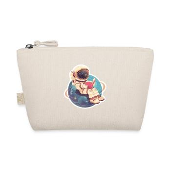 Cute astronaut reading a book in space - Organic Pouch - nature - Front