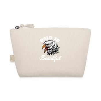 Bald Is Beautiful, Funny Bearded - Organic Pouch - nature - Front