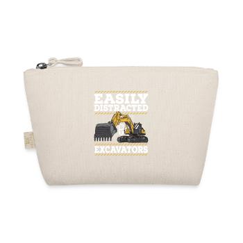 Easily Distracted By Excavators Heavy Equipment Op - Organic Pouch - nature - Front