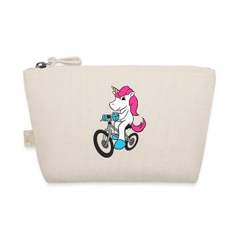 Einhorn Fahrrad Fahrrad T-Shirt Radfahrer Magisch - Bio-Täschchen - Natur - Vorne