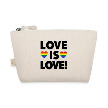 Love is Love – LGBTQIA+ Pride Heart Design - Organic Pouch - nature - Front