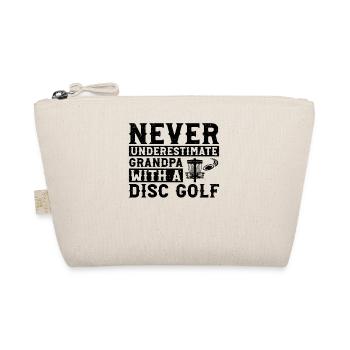 Never underestimate grandpa with a disc golf - Bio-Täschchen - Natur - Vorne