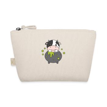 Cow Happy Halloween Cauldron Bat - Organic Pouch - nature - Front