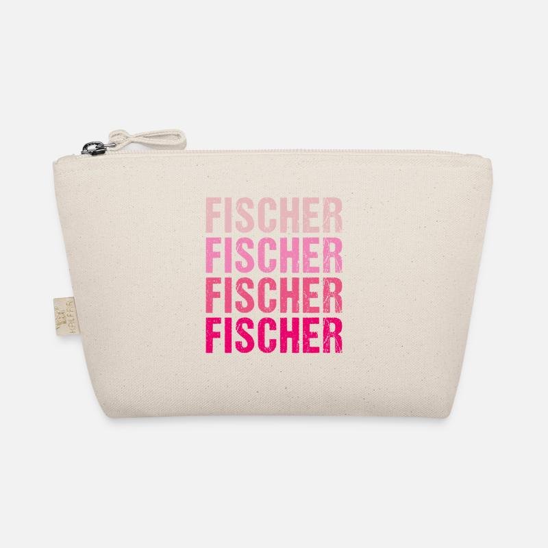 Fischer Retro Rosa Nachname Geschenkidee Bio-Täschchen