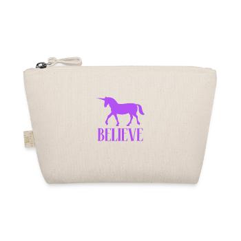 Believe Magical Funny Pink Girl Licorne imprimée - Trousse biologique - nature - Devant