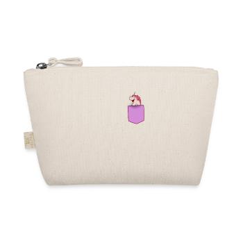 Poche Licorne Rose T-Shirt Funny Rainbow Magique - Trousse biologique - nature - Devant