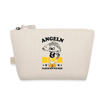 Angeln und Bier darum bin ich hier - Bio-Täschchen - Natur - Vorne