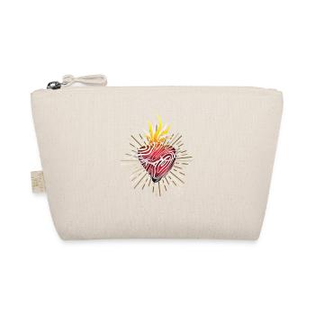 A Neotraditional Blaze - Burning Heart Tattoo - Organic Pouch - nature - Front