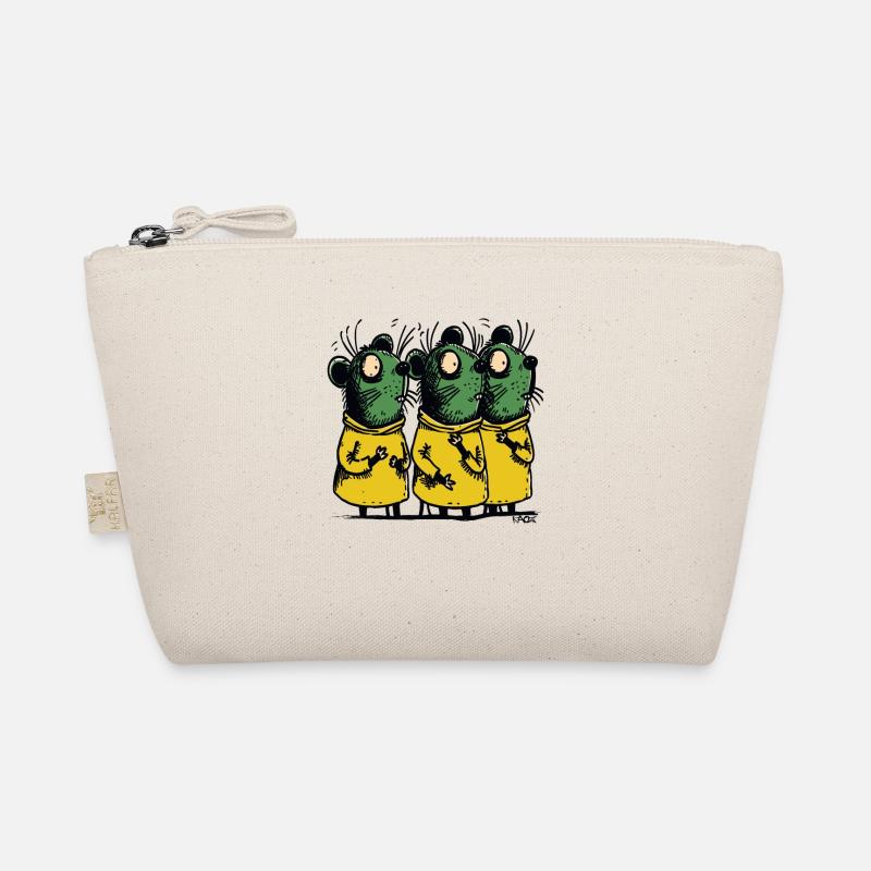 Three Cool Cartoon Rats Shocked And Confused Organic Pouch