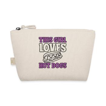Hot Dog Adult Girl This Girl Loves - Bio-Täschchen - Natur - Vorne