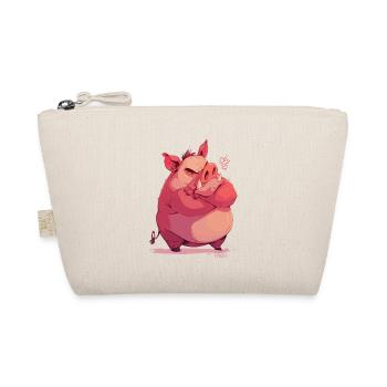 Angry and offended pig - Organic Pouch - nature - Front