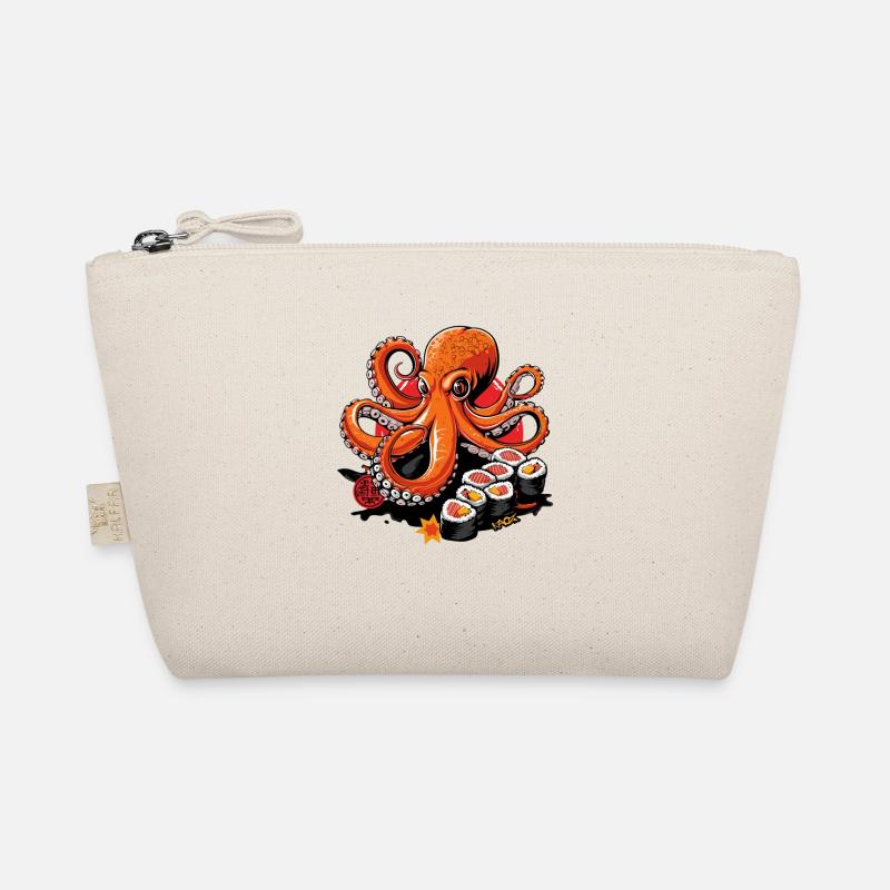 Funny Japanese Octopus Sushi Organic Pouch