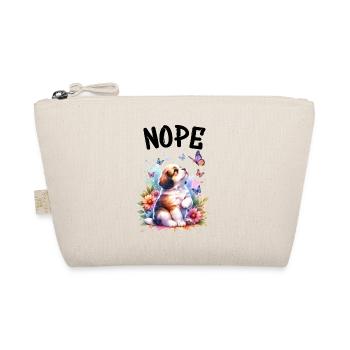 Dog Funny Saying Nope for Dog Lovers - Organic Pouch - nature - Front