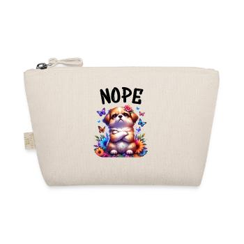 Dog Funny Saying Nope for Dog Lovers - Organic Pouch - nature - Front