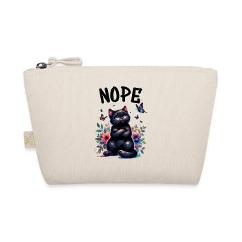 Cat Funny Saying Nope for Cat Lovers - Organic Pouch - nature - Front