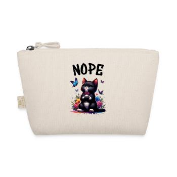 Cat Funny Saying Nope for Cat Lovers - Organic Pouch - nature - Front