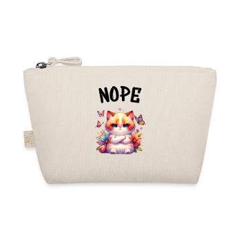 Cat Funny Saying Nope for Cat Lovers - Organic Pouch - nature - Front