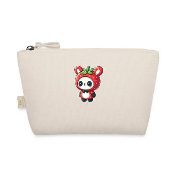 Panda en costume de fraise - Trousse biologique - nature - Devant
