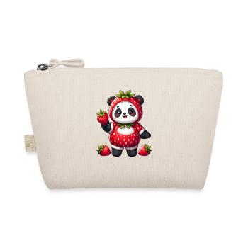 Panda en costume de fraise - Trousse biologique - nature - Devant