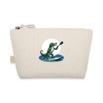 Crocodile doing stand-up paddling - Organic Pouch - nature - Front